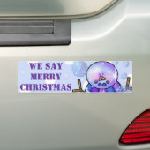 Bumpersticker-Snowman Prettige feestdagen Kerstmis Bumpersticker (Op auto)