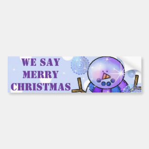 Bumpersticker-Snowman Prettige feestdagen Kerstmis Bumpersticker