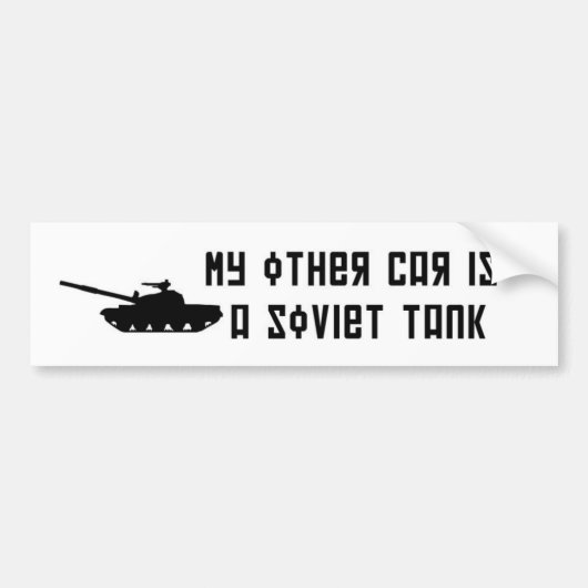 Bumpersticker Sovjettank (Voorkant)