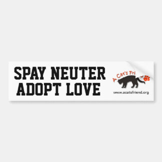 Bumpersticker: Spay Neuter Adopt Love Bumpersticker