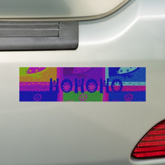 Bumpersticker Special Santa HoHoho Pop Art-kleur (Op auto)