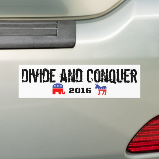 Bumpersticker splitsen en veroveren 2016 (Op auto)
