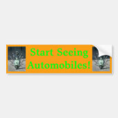 bumpersticker: "Start Seing Automobiles" Bumpersticker (Voorkant)