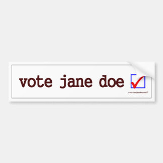 Bumpersticker "Stem Jane Doe"