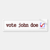 Bumpersticker "Stem John Doe" (Voorkant)