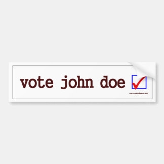 Bumpersticker "Stem John Doe"