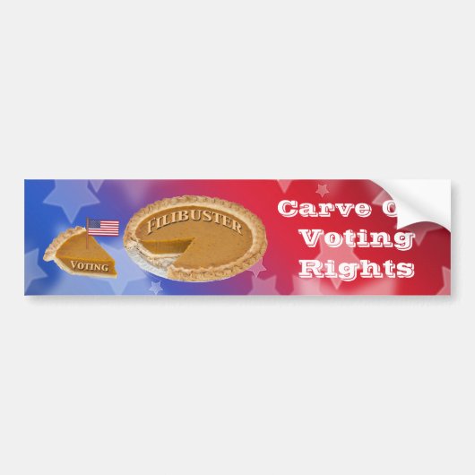 Bumpersticker stemrechten Filibuster Carve-Out (Voorkant)