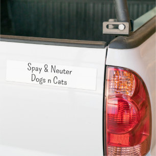 Bumpersticker Steriliseer & Castreren Honden & Kat