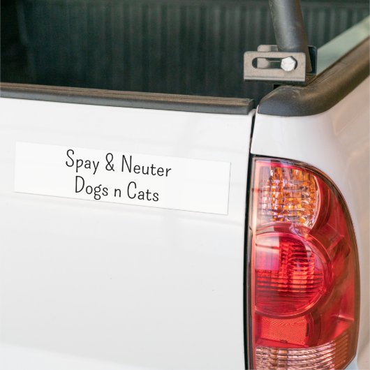 Bumpersticker Steriliseer & Castreren Honden & Kat (Op Truck)