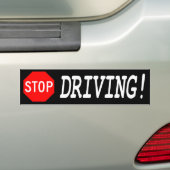 Bumpersticker stoppen met rijden (Op auto)