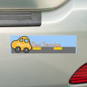 Bumpersticker Taxi Service van mama (Op auto)