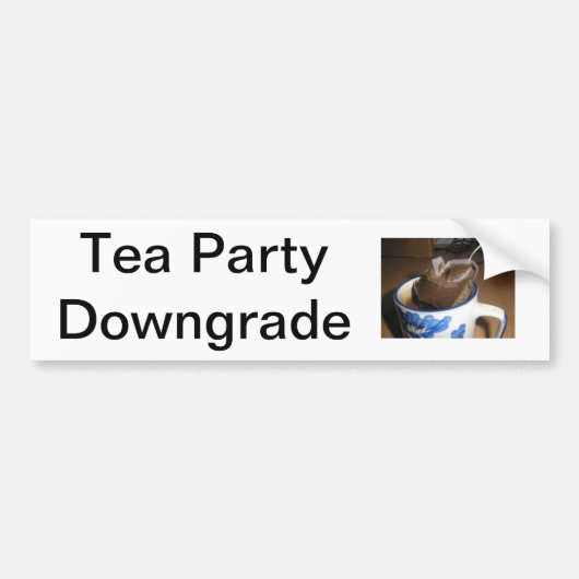Bumpersticker "Tea Party downgrade" (Voorkant)