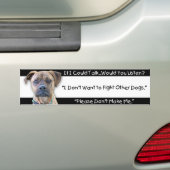 Bumpersticker - tegen dierenmishandeling (Op auto)