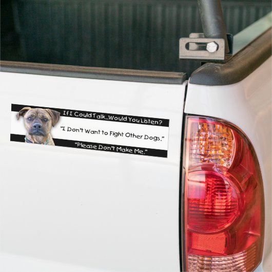 Bumpersticker - tegen dierenmishandeling (Op Truck)