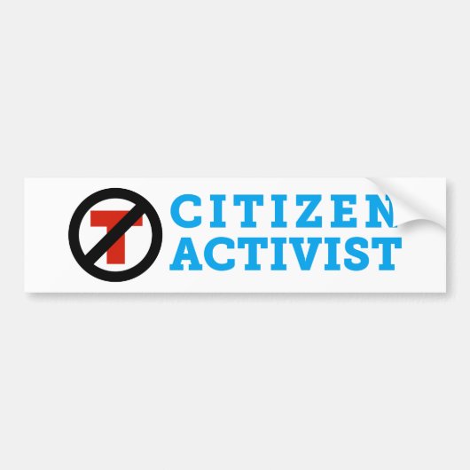 Bumpersticker tegen Trump Citizen Activist (Voorkant)