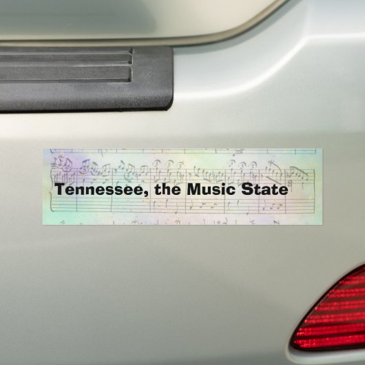 Bumpersticker Tennessee de muziekstaat (Op auto)
