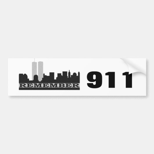 Bumpersticker Ter Herinnering Aan 11 September (Voorkant)