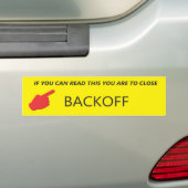 Bumpersticker - Terug (Op auto)