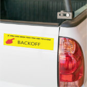 Bumpersticker - Terug (Op Truck)