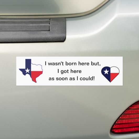 Bumpersticker - Texas kwam hier zo snel mogelijk (Op auto)