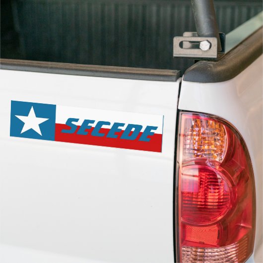 Bumpersticker Texas Lone Star State Flag Secede (Op Truck)