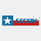 Bumpersticker Texas Lone Star State Flag Secede (Voorkant)