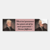 Bumpersticker: Thomas Jefferson Bumpersticker (Voorkant)