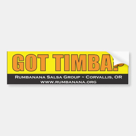 bumpersticker-Timba Bumpersticker (Voorkant)