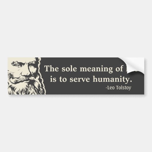 Bumpersticker Tolstoy Quote (Voorkant)