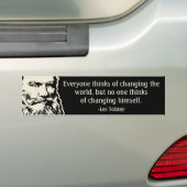 Bumpersticker Tolstoy Quote (Op auto)