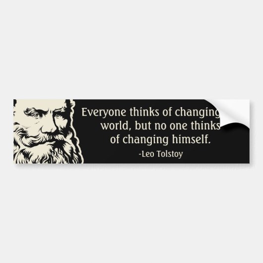 Bumpersticker Tolstoy Quote (Voorkant)