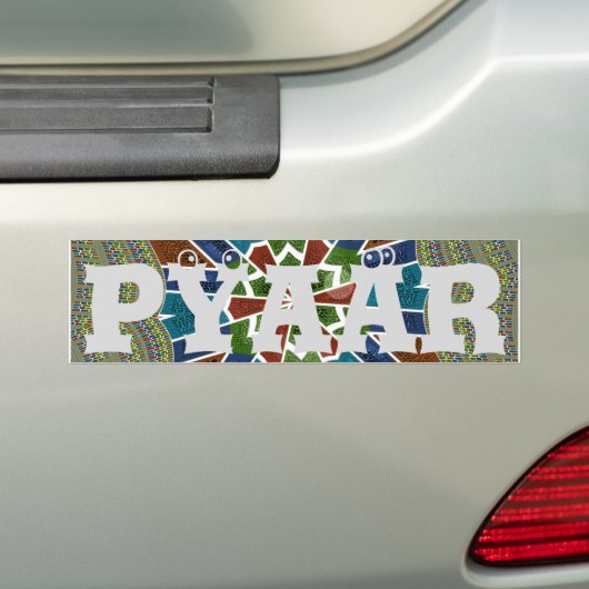 Bumpersticker Trendy Sari-design (Op auto)