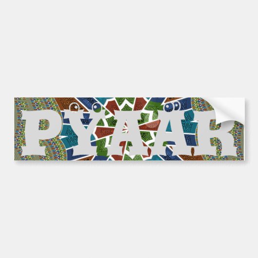 Bumpersticker Trendy Sari-design (Voorkant)