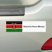 Bumpersticker: trots om Keniaans te zijn Bumpersticker (Op auto)