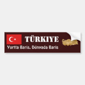 Bumpersticker Turkije vlag + kaart (Voorkant)
