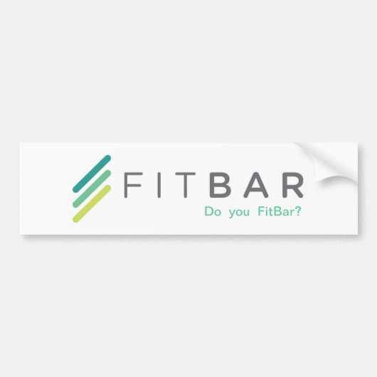 Bumpersticker: u FitBar? Bumpersticker (Voorkant)