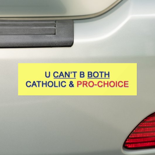 Bumpersticker - U kunt geen B (Op auto)