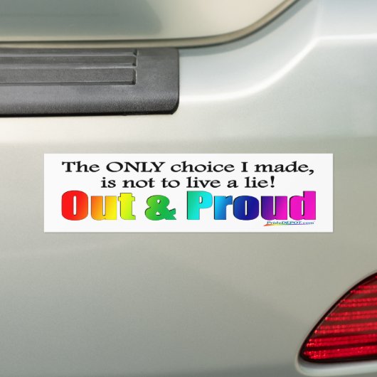 Bumpersticker uit en klaar (Op auto)