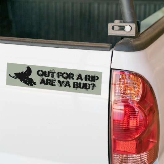 Bumpersticker - Uit voor een rip (Op Truck)