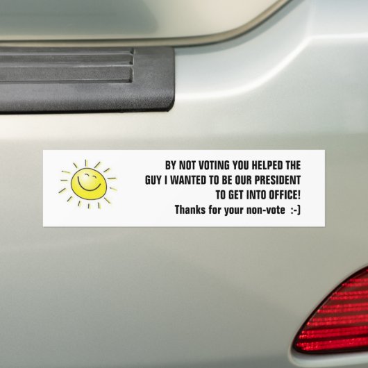 Bumpersticker ~ UW NIET STEMMEN! (Op auto)