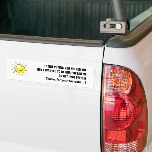 Bumpersticker ~ UW NIET STEMMEN! (Op Truck)