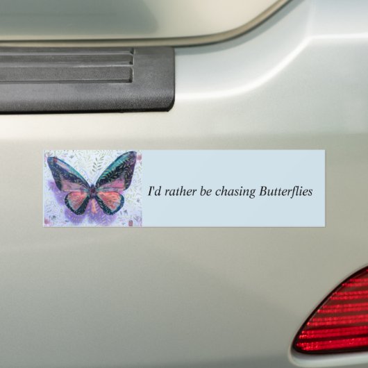 Bumpersticker van Butterfly Fantasy (Op auto)