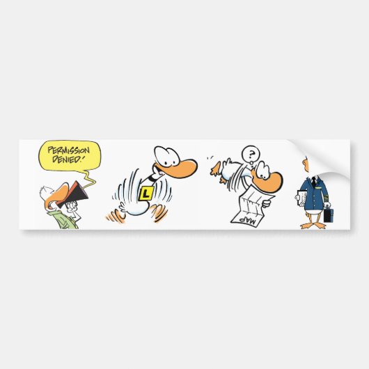 Bumpersticker van Cartoons van de luchtvaart (Voorkant)