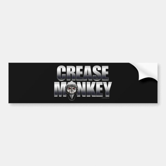Bumpersticker van Creaseaap (Hockey Goalie) (Voorkant)