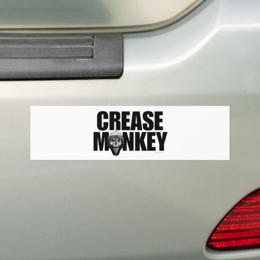 Bumpersticker van Creaseaap (Hockey Goalie) (Op auto)