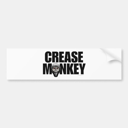 Bumpersticker van Creaseaap (Hockey Goalie) (Voorkant)