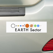 Bumpersticker van de aardsector (Op auto)