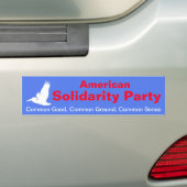 Bumpersticker van de American Solidarity Party (Op auto)