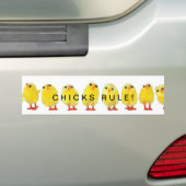 Bumpersticker van de Chicks Rule (Op auto)