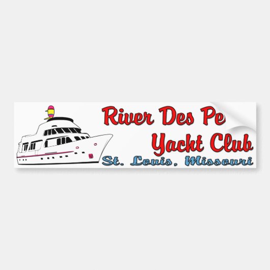 Bumpersticker van de Des Peres Yacht Club (Voorkant)